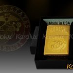  zippo mạ vàng 24K mang thương hiệu Karalux