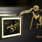 Bức tranh Vooc chà vá mạ vàng 24K bởi Karalux