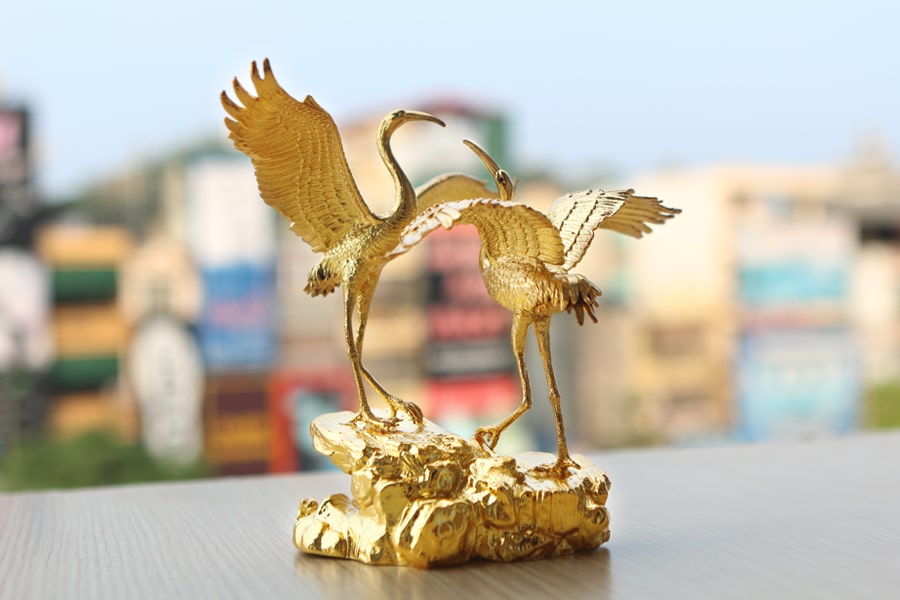 Chim Hạc mạ vàng quà tặng độc đáo và ý nghĩa