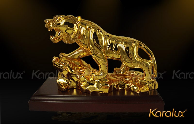 Tượng hổ mạ vàng 24k