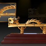 Mô hình Cầu Rồng Đà Nẵng mạ vàng 3