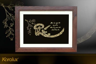 Tranh chữ Cha mạ vàng Karalux- Quà mừng thọ độc đáo, sang trọng 30