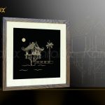 Tranh Chùa Một Cột mạ vàng 17